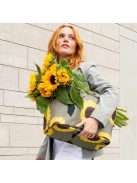 Geantă termică femei, imprimeu floral, bej închis-galben - Reisenthel coolerbag