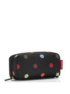   Geantă de machiaj femei, imprimeu buline, negru-multicolor - Reisenthel multicase