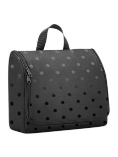   Geantă cosmetică cu imprimeu buline, negru - Reisenthel toiletbag XL