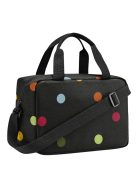 Geantă pentru prânz femei, imprimeu buline, negru-multicolor - Reisenthel coolerbag to-go