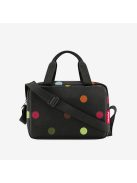 Geantă pentru prânz femei, imprimeu buline, negru-multicolor - Reisenthel coolerbag to-go