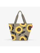Geantă shopper femei, cu imprimeu floral bej închis-galben - Reisenthel shopper M