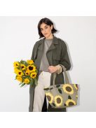 Geantă shopper femei, cu imprimeu floral bej închis-galben - Reisenthel shopper M