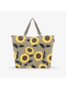 Geantă shopper femei, imprimeu floral, mare, bej închis-galben - Reisenthel shopper XL