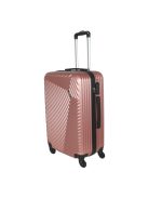 Troler cabină femei cu 4 roți, mediu, rose gold - Rhino Bag Barcelona