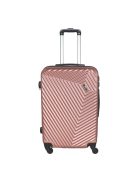 Troler cabină femei cu 4 roți, mediu, rose gold - Rhino Bag Barcelona