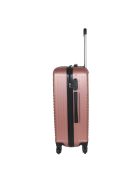Troler cabină femei cu 4 roți, mediu, rose gold - Rhino Bag Barcelona