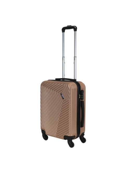 Troler cabină femei cu 4 roți, 55cm, șampanie - Rhino Bag Barcelona