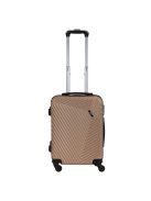 Troler cabină femei cu 4 roți, 55cm, șampanie - Rhino Bag Barcelona