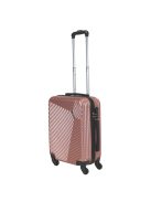 Troler cabină femei cu 4 roți, 55cm, rose gold - Rhino Bag Barcelona