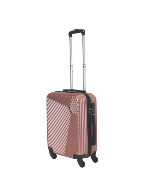 Troler cabină femei cu 4 roți, 55cm, rose gold - Rhino Bag Barcelona
