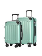 Troler cabină și troler mediu cu 4 roți, verde mentă - Bontour Vertical