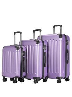 Set troler din 3 piese, 4 roți, mov - Bontour Vertical