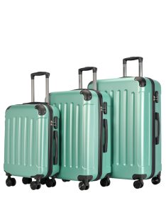   Set troler din 3 piese, 4 roți, verde mentă - Bontour Vertical